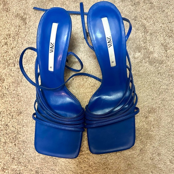 ZARA BLUE SANDALS - Picture 1 of 4